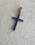 Ciondolo Croce Douplex Blu