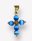 Ciondolo Croce Azzurro