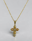 Collana Croce Diamantata Multicolor