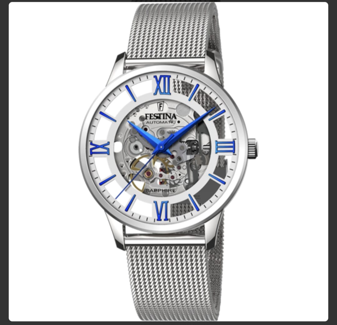 FESTINA Orologio Analogico Automatico Unisex Adulti con Cinturino in Acciaio Inossidabile F20544/8 FESTINA Orologio Analogico Automatico Unisex Adulti con Cinturino in Acciaio Inossidabile F20544/8