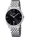 OROLOGIO FESTINA CLASSICS F16744/4 NERO CINTURINO IN ACCIAIO, UOMO