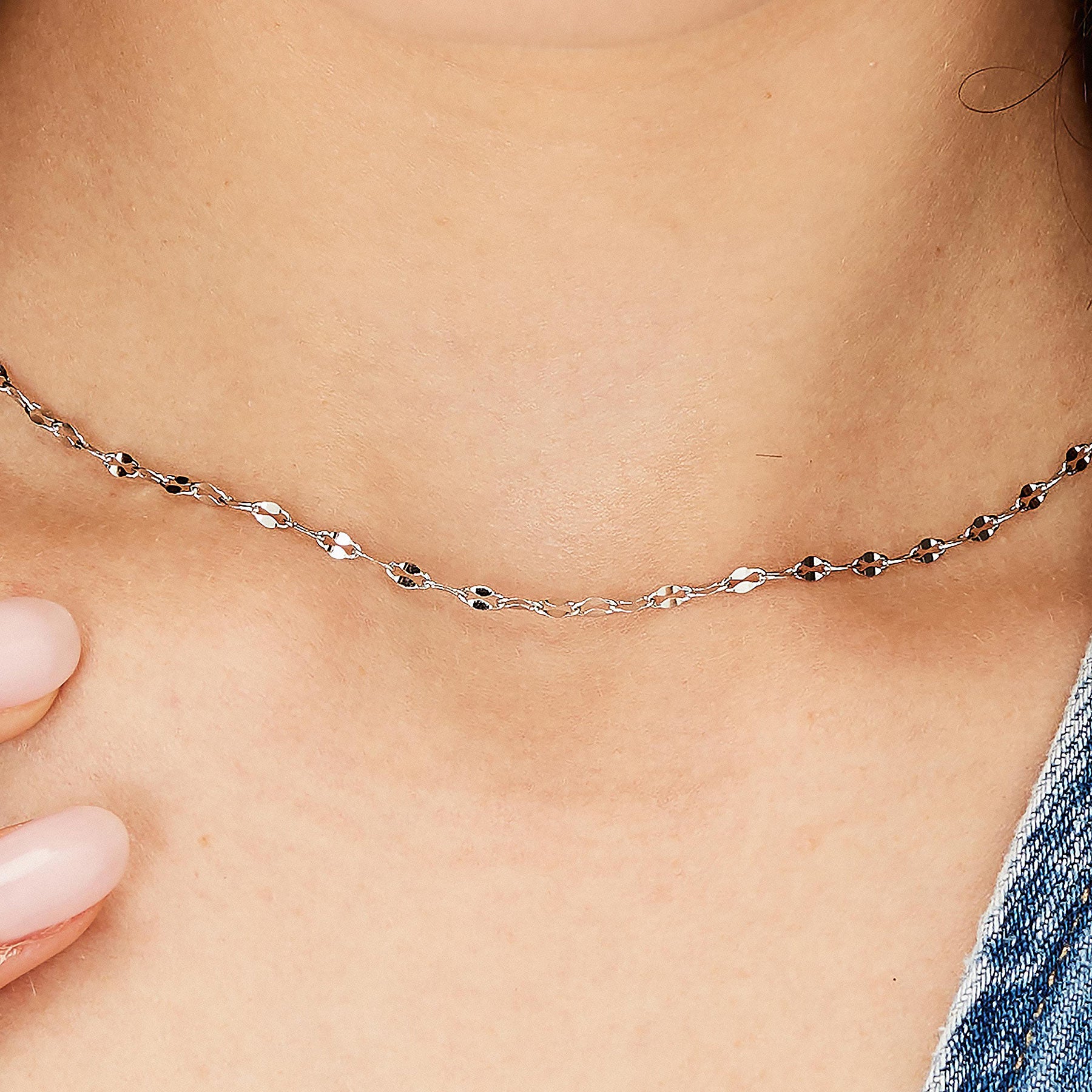 Collana Essential Bianca 440mm