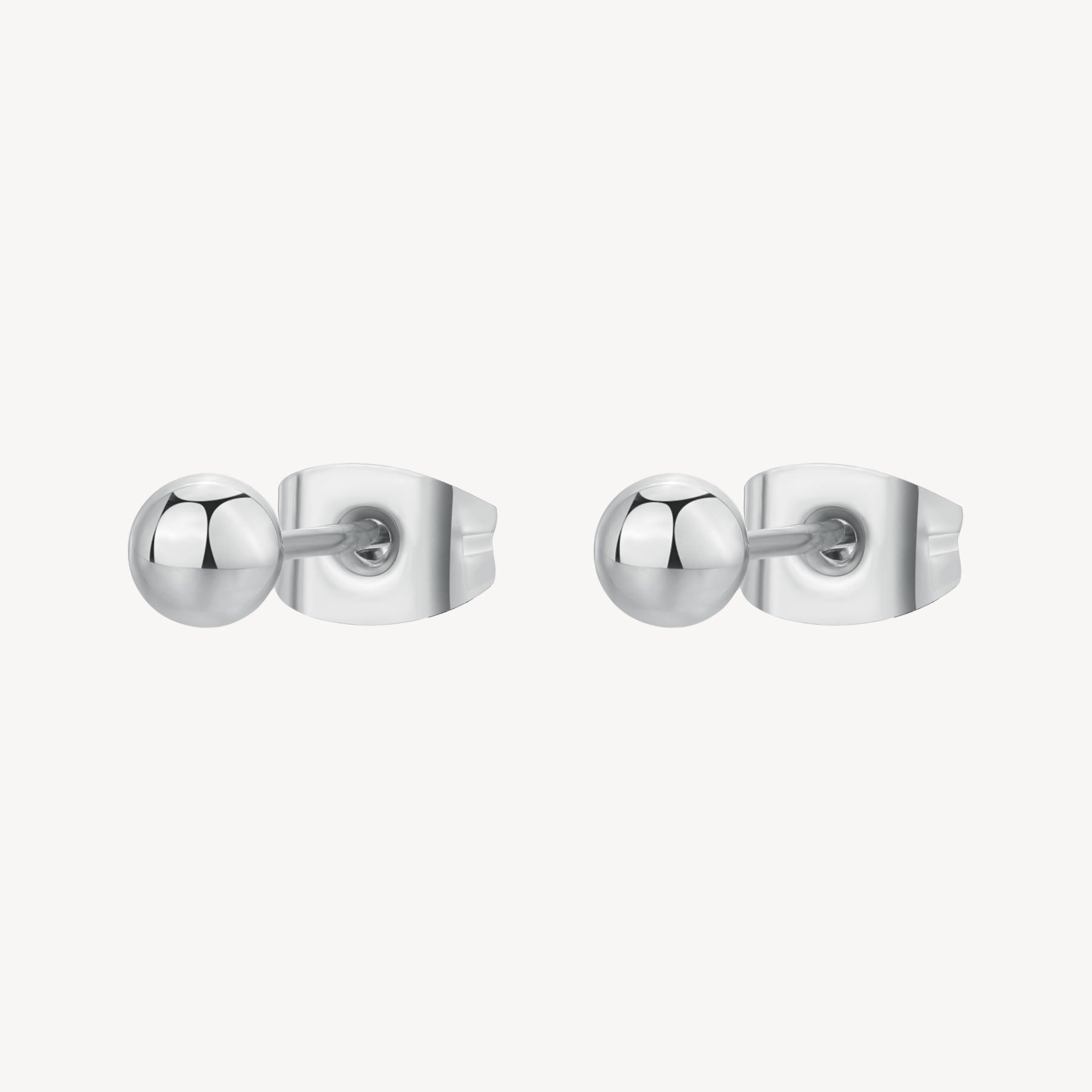 Orecchini Essential Bianchi 4mm