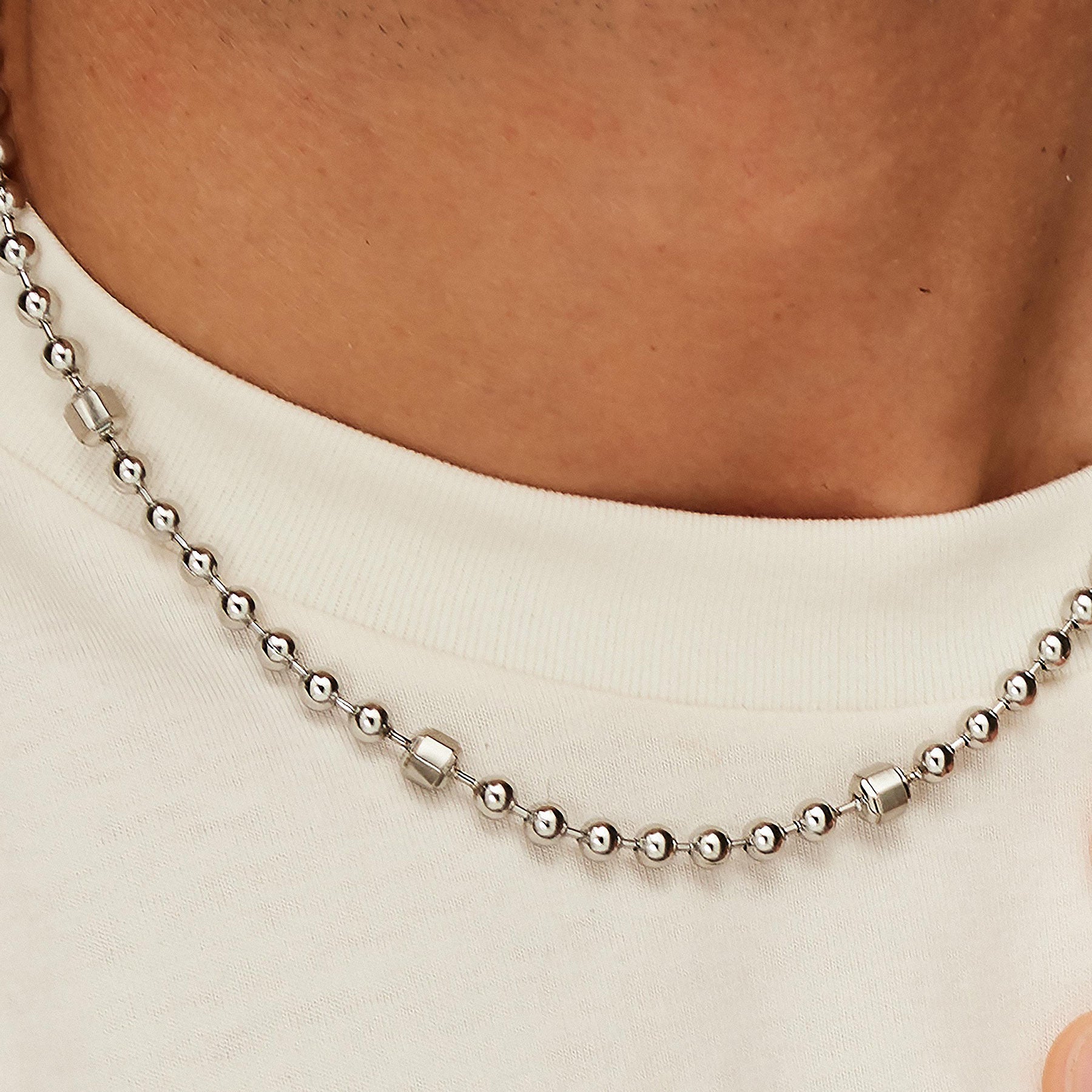 Collana Riptide Bianca 455mm