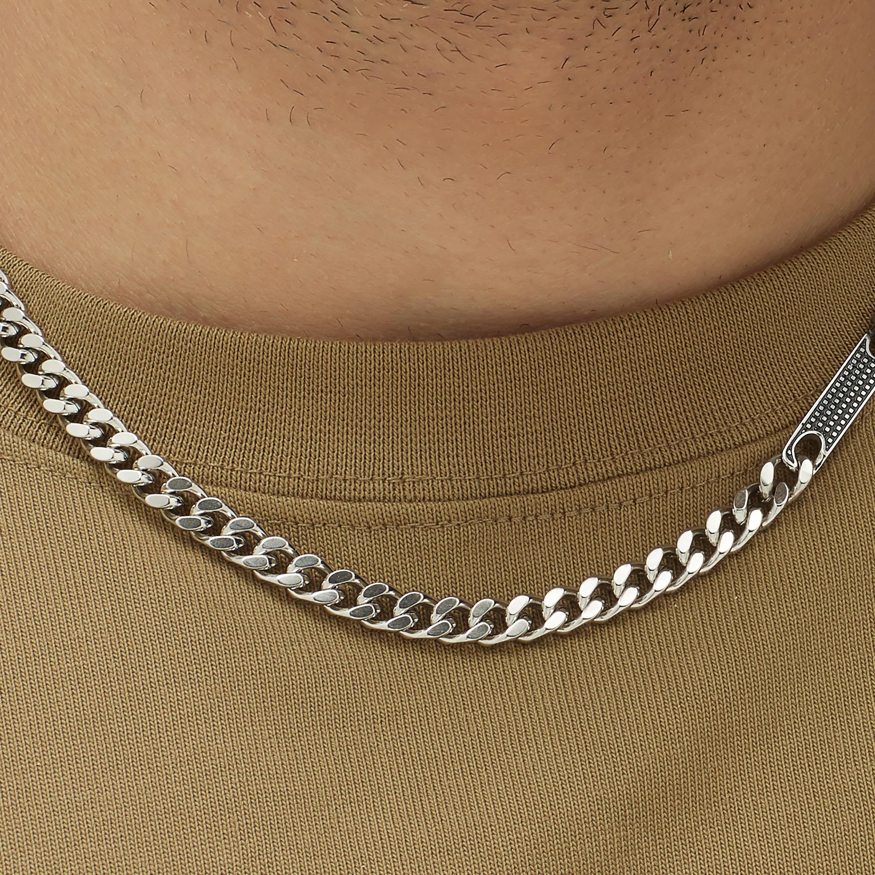Collana Bullet Bianca 465mm