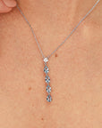 Collana Fancy Cloud Light Blue 450mm