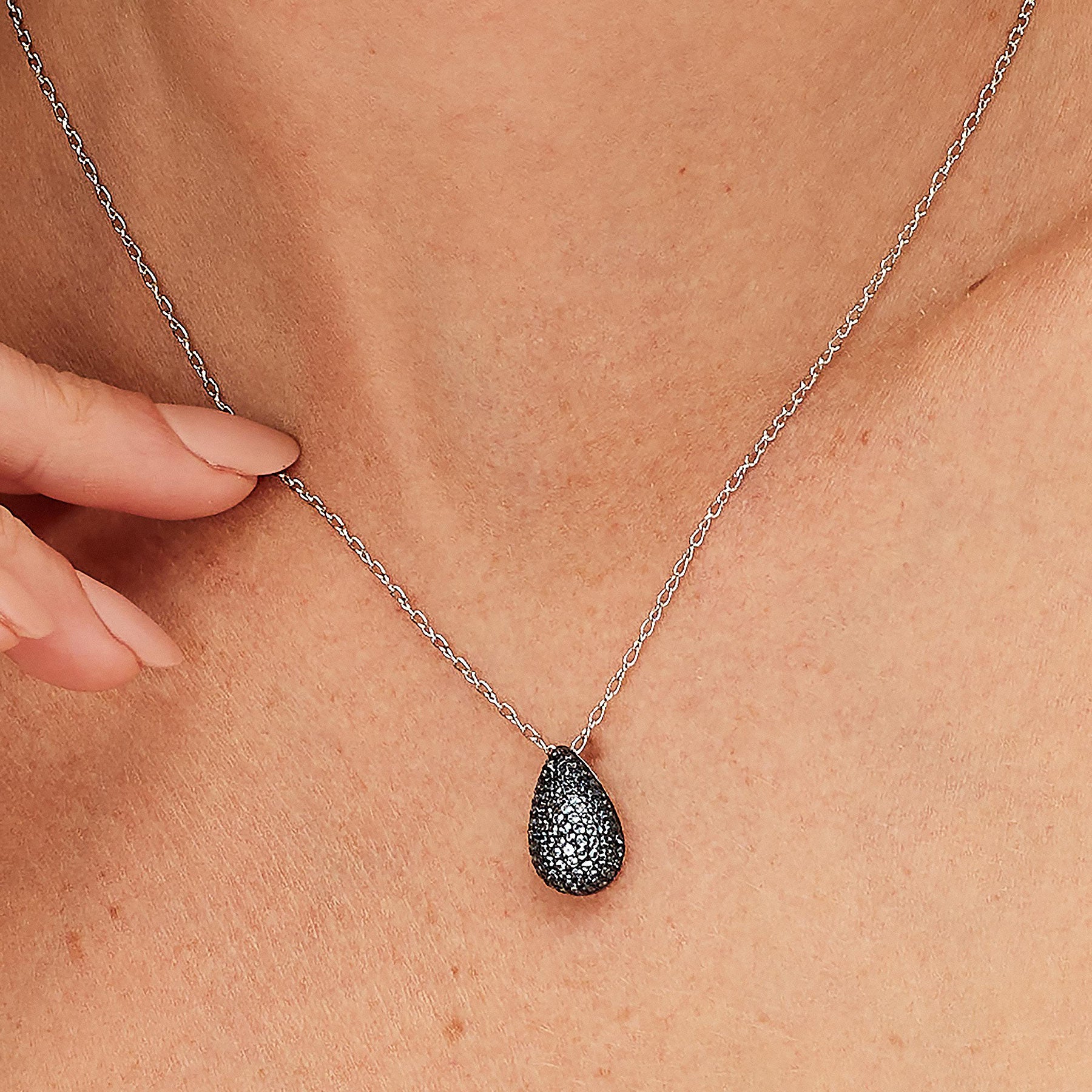 Collana Fancy Cloud Light Blue 440mm