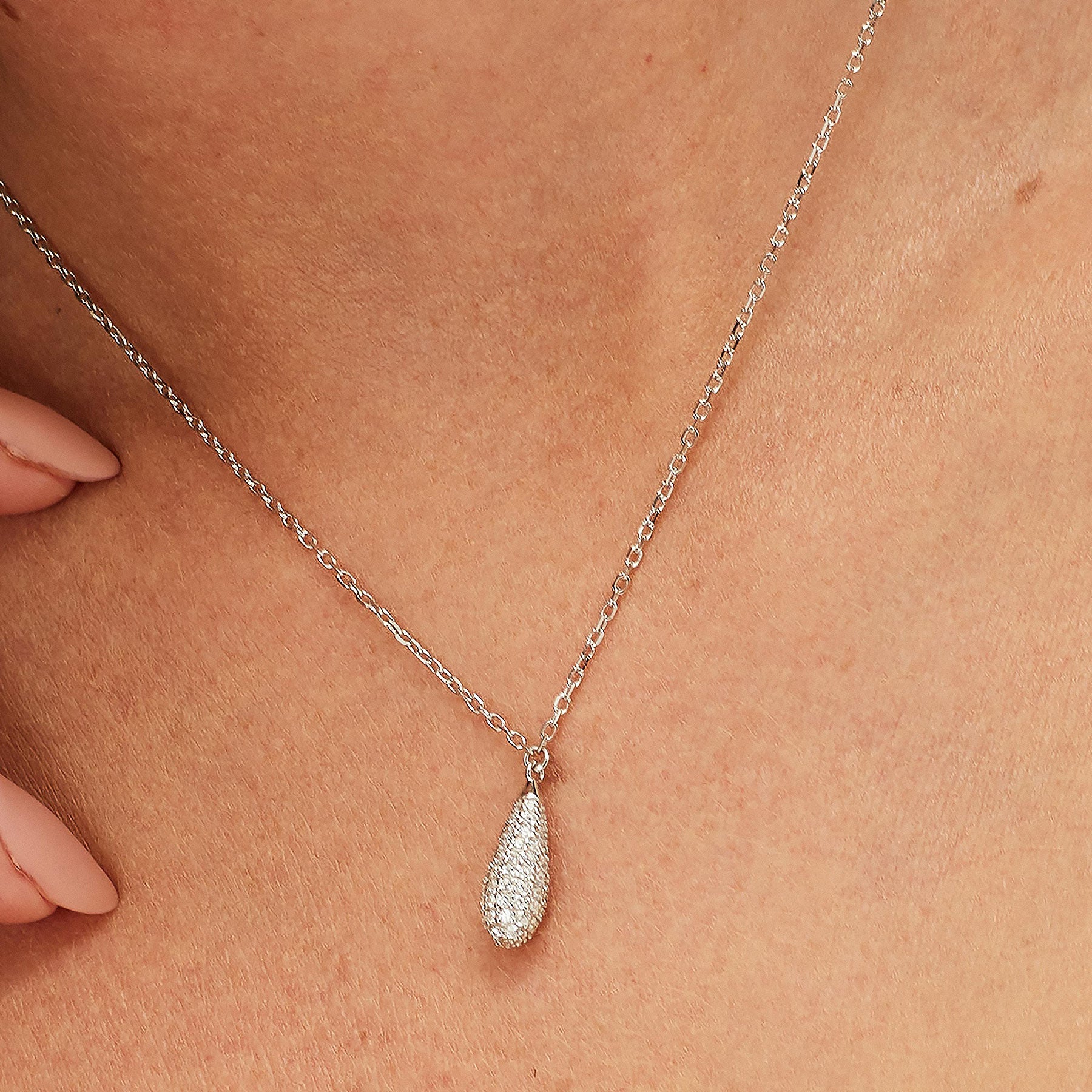 Collana Fancy Infinite White 440mm