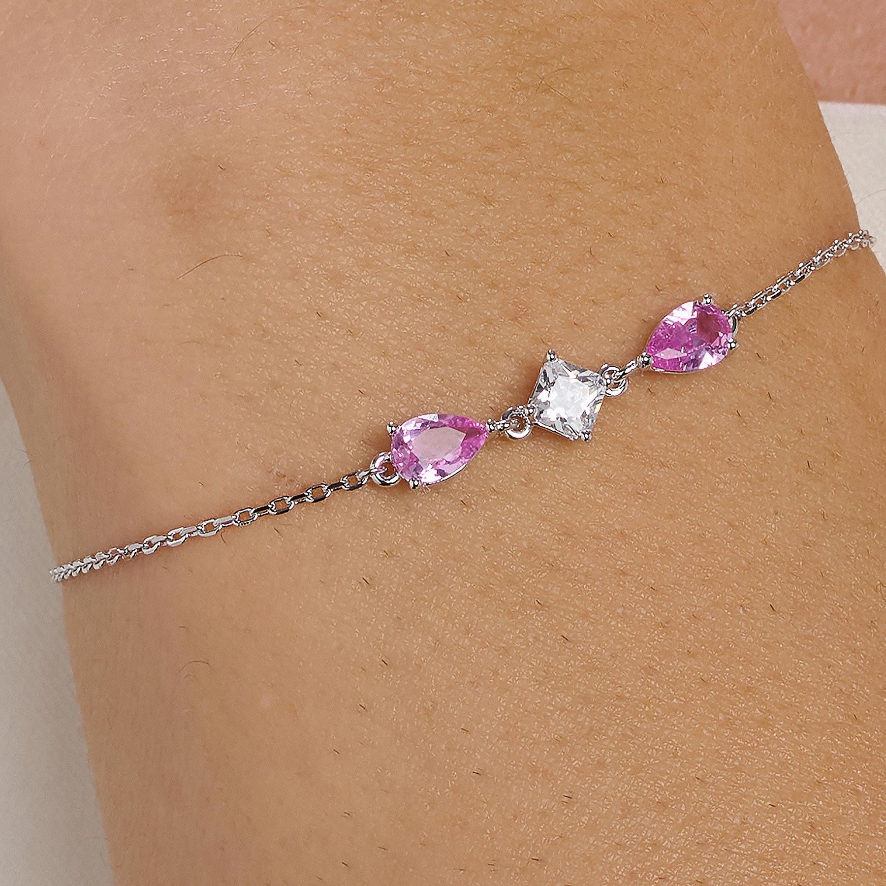 Bracciale Fancy Vibrant Pink 185mm