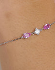 Bracciale Fancy Vibrant Pink 185mm