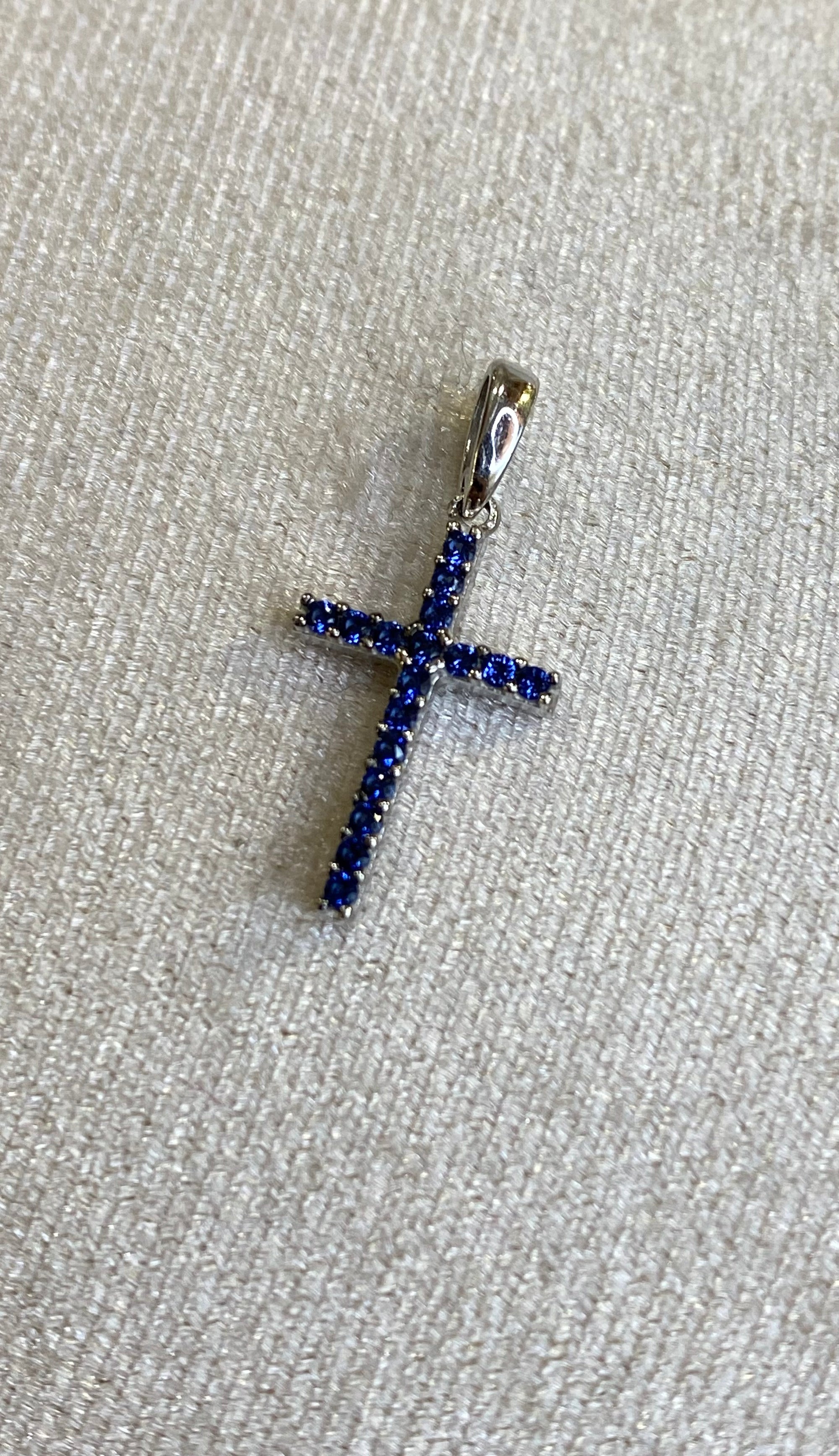 Ciondolo Croce Douplex Blu