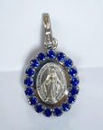 Ciondolo medaglia miracolosa Blu