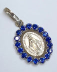 Ciondolo medaglia miracolosa Blu