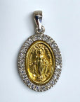 Ciondolo Medaglia Miracolosa Bicolore