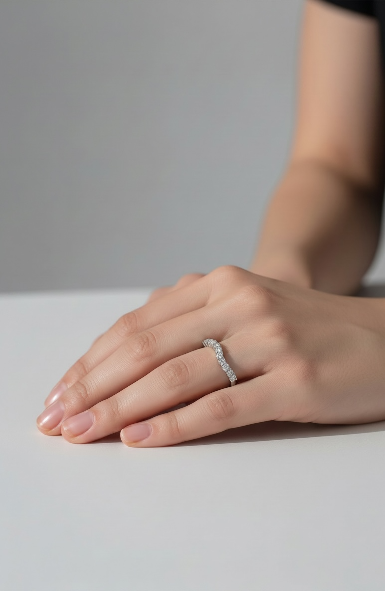Anello Onda White