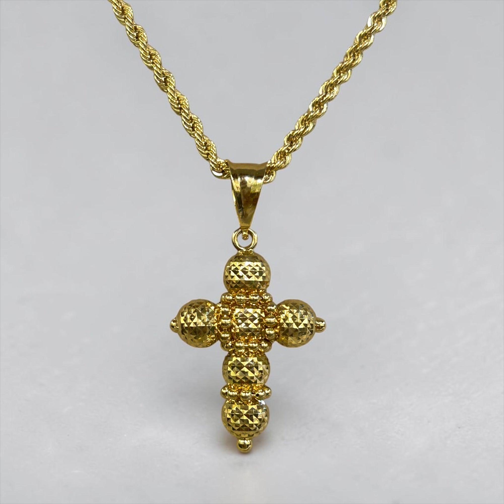 Collana Croce Diamantata Gold