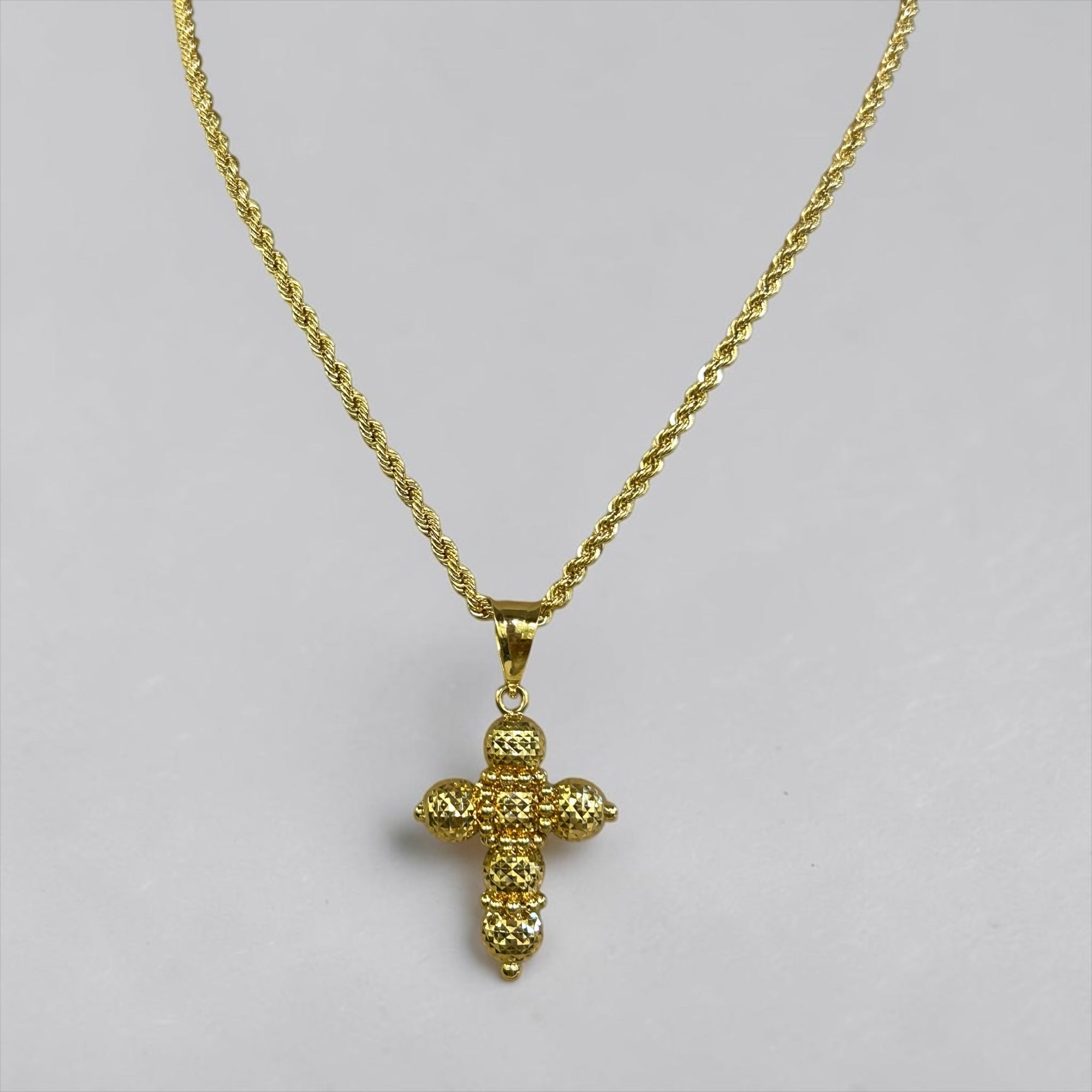 Collana Croce Diamantata Gold