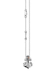 Collana Zancan in argento con pendente ad ancora e pietre bianche.
