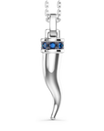 Collana Zancan in argento con pietre naturali blu.