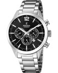 OROLOGIO FESTINA TIMELESS CHRONOGRAPH F20343/8 NERO CINTURINO IN ACCIAIO, UOMO